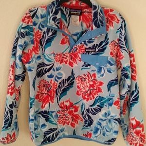 Patagonia Synchilla Blue Floral Pullover